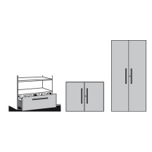 kerkmann Rayonnage Dante sans paroi arrire, (L)800 mm, gris