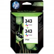 Twin Pack - Lot de 2 Cartouches HP 343 Couleur