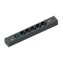 BACHMANN Steckdosenleiste CONNECT LINE, 5-fach, Schalter/USB