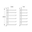 kerkmann Rayonnage "M2", 6 tablettes, (L)750 x (H)2.600 mm