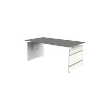 kerkmann Table annexe avec pitement panneau Form 4, blanc