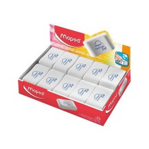 Maped Gomme en plastique Essentials Soft, blanc, prsentoir