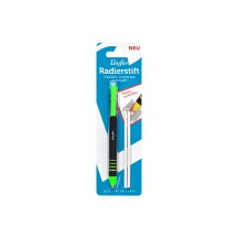 Lufer Stylo-gomme en plastique, 2 gommes de rechange, bleu