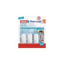 tesa Powerstrips Crochet SMALL rectangle, blanc