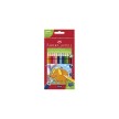 FABER-CASTELL Crayons de couleur triangulaire Jumbo, étui 6