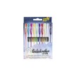 folia Stylo gel GLITTER, couleurs assorties, étui de 10