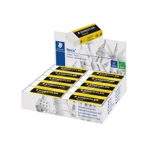 STAEDTLER Gomme plastique Noris, blanc, présentoir de 20