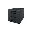 LEITZ Bloc de classement Recycle CUBE, 4 tiroirs, noir