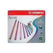 STABILO stylo feutre Pen 68, boite mtal de 20 pices